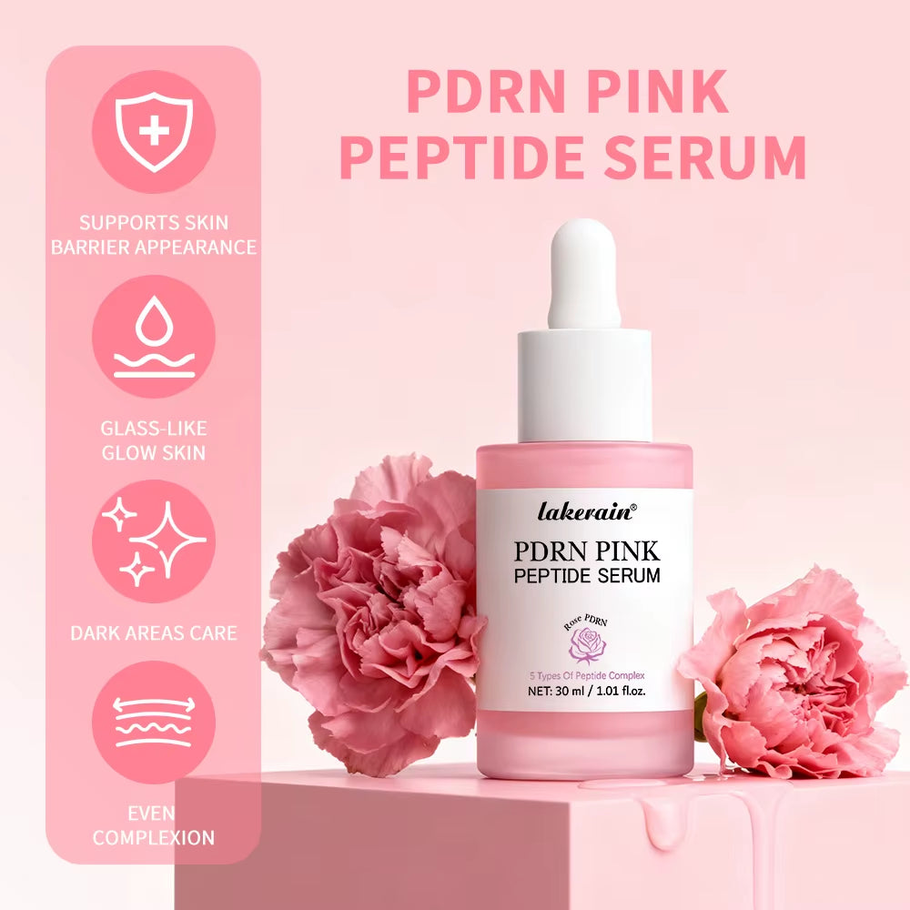 Salmon DNA PDRN Pink Peptide Serum Pink Glow Serum Remove Skin Darkness Hydrating Moisturizing Firming Korean Skincare